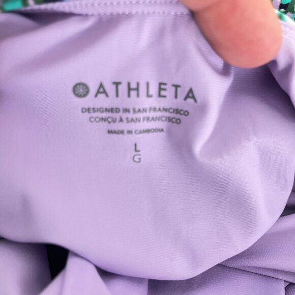 ATHLETA HERMOSA ONE PIECE SWIMSUIT IN CAMO FLORA GABLES Size L‎ - Picture 5 of 6